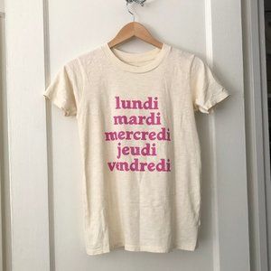 J. Crew French "Weekday" T-shirt, XXS (Closet Cleanout!)